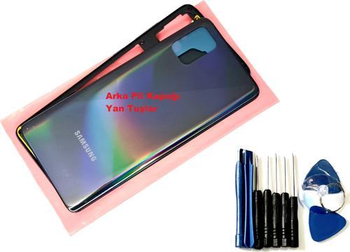 Samsung Galaxy A51 (A515) FULL ORJ KASA Arka Pil Batarya Kapağı (TAMİR SETİ) SİYAH