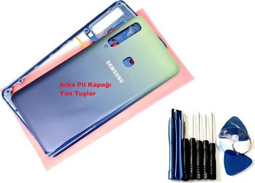 Samsung Galaxy A9 A920 2018 FULL ORJ KASA Arka Pil Batarya Kapağı (TAMİR SETİ) MAVİ