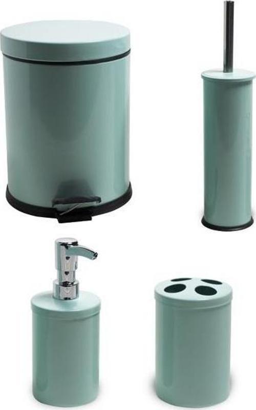 Metal Banyo Seti 4 Parça Mint Yeşili