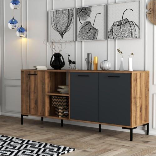 1630 Aurora 180 Cm (Metal Ayakli) Modern Konsol Hat Antrasit