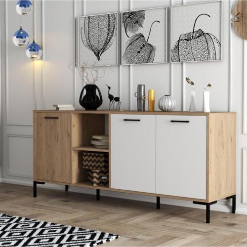 1634 Aurora 180 Cm (Metal Ayakli) Modern Konsol Sepet Beyaz