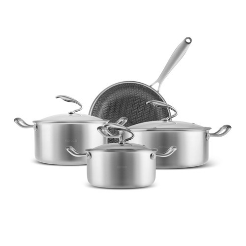 Powersteel 5Ply 316+ İndüksiyon Tabanlı 7 Parça Çelik Tencere Seti