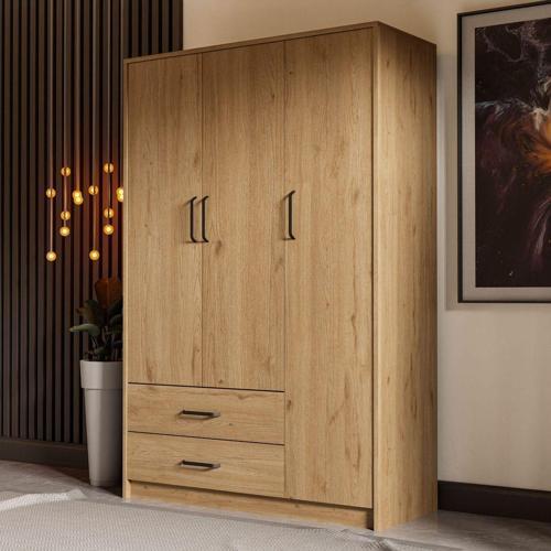 3506 Grande Modern 3 Kapılı 2 Çekmeceli Gardırop Sepet Rengi