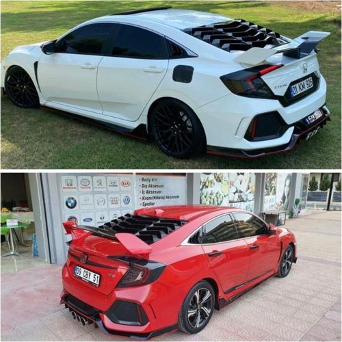 Honda Civic Fc5 Arka Cam Vizörü - Piano Black 2016+