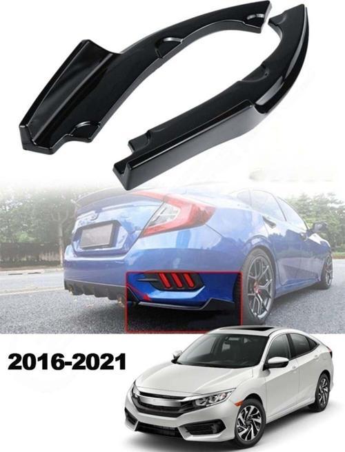 Honda Civic Fc5 Arka Tampon Çıkıntılı Flap (Piano Black)