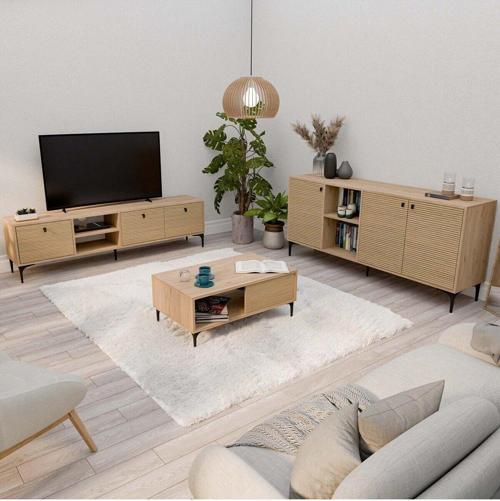 Set 1364-2092-1684 Vision Tv Ünitesi - Orta Sehpa - Konsol Seti Sepet - Yunus