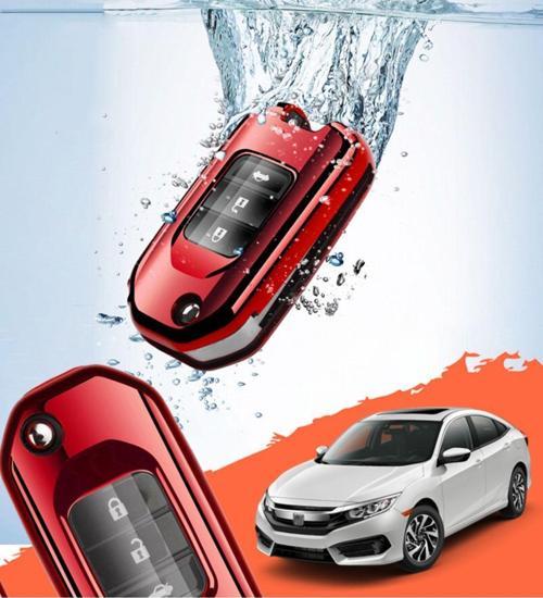 Honda Civic Uyumlu Sustalı Model Anahtar Koruyucu (Kırmızı) Kılıf Fc5 2016+