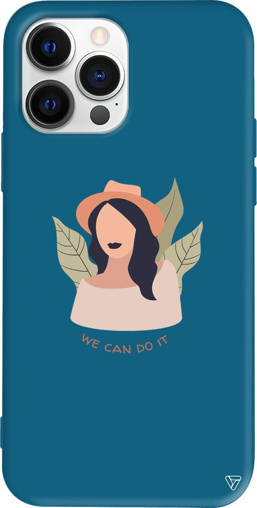 iPhone 15 Pro Uyumlu Lacivert Renkli Silikon Girl Can Telefon Kılıfı