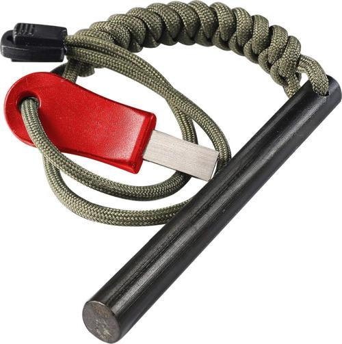 Magnezyum Bar Acil Durum Ateş Başlatıcı Paracord İpli 10cm x 1cm Çakmak Taşı Çubuğu