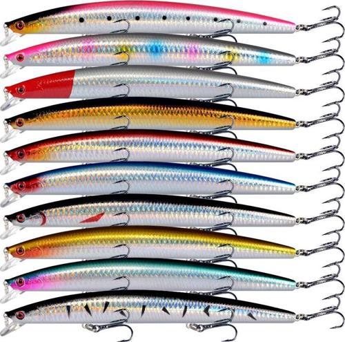 10 Adet 18cm 24gr Minnow Rapala Sahte Yapay Yem 1. Kalite Ekonomik Paket