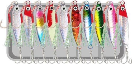 10 Adet 20gr 6cm Kutulu Metal Rapala Jig Seti Balık Olta Yemi Parlak Gerçekçi Zoka