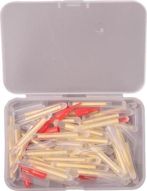 50 Adet Kutulu Extra Aparatlı Fosfor Fitili - 39x4,5mm XXL boy - Glow Sticks - Yem İçi, Olta Ucu, Şamanda