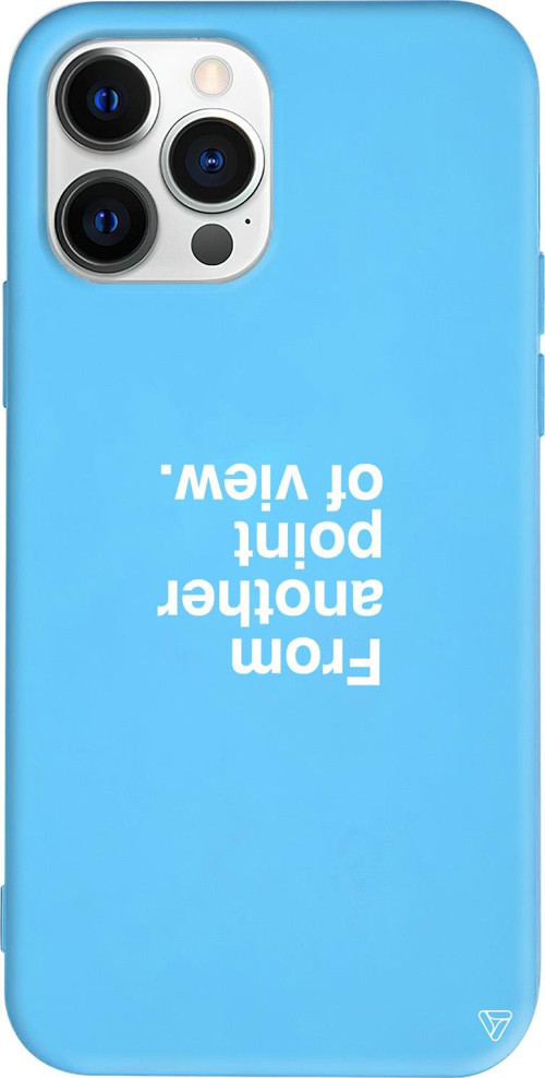 iPhone 15 Pro Uyumlu Mavi Renkli Silikon Another Point Telefon Kılıfı