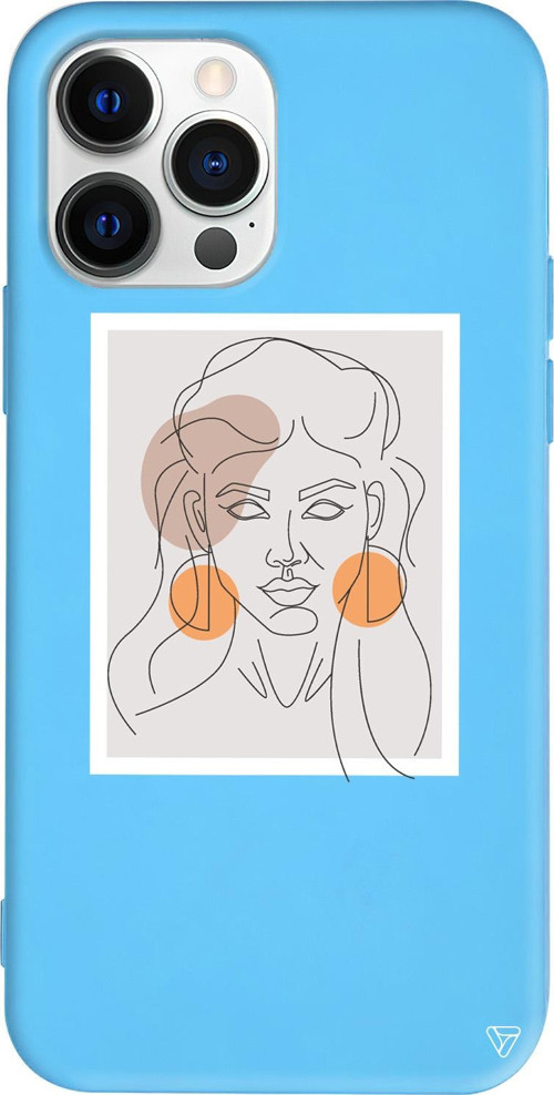 iPhone 15 Pro Uyumlu Mavi Renkli Silikon Orange Earrings Telefon Kılıfı