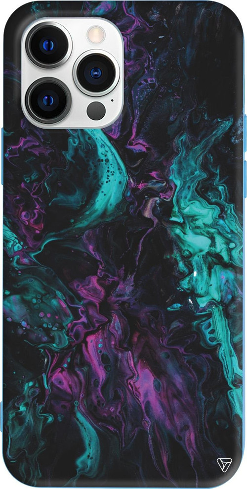iPhone 15 Pro Uyumlu Mavi Renkli Silikon Cosmos Telefon Kılıfı