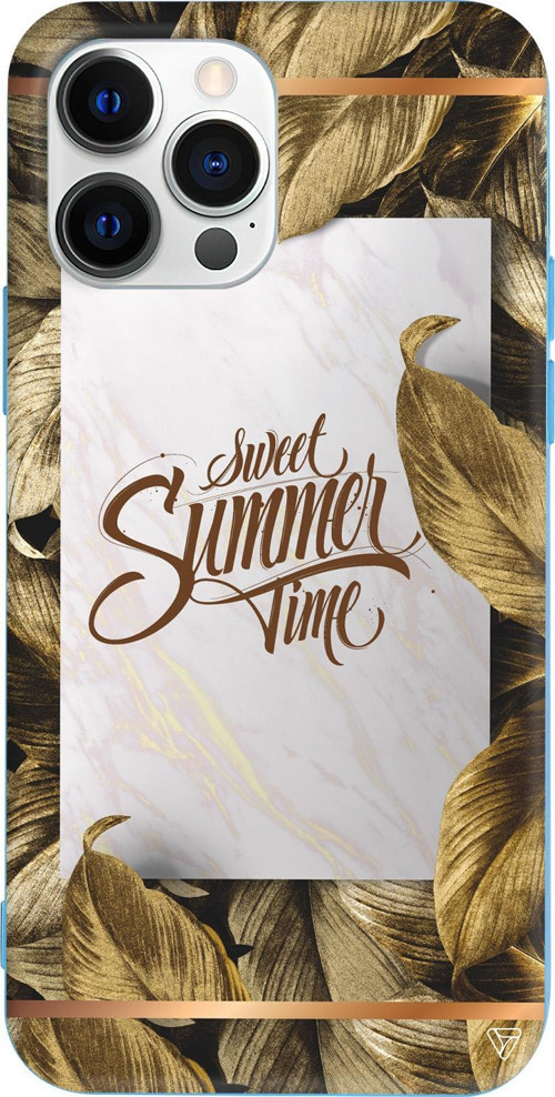 iPhone 15 Pro Uyumlu Mavi Renkli Silikon Sweet Summer Telefon Kılıfı