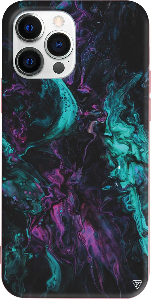 iPhone 15 Pro Uyumlu Pembe Renkli Silikon Cosmos Telefon Kılıfı