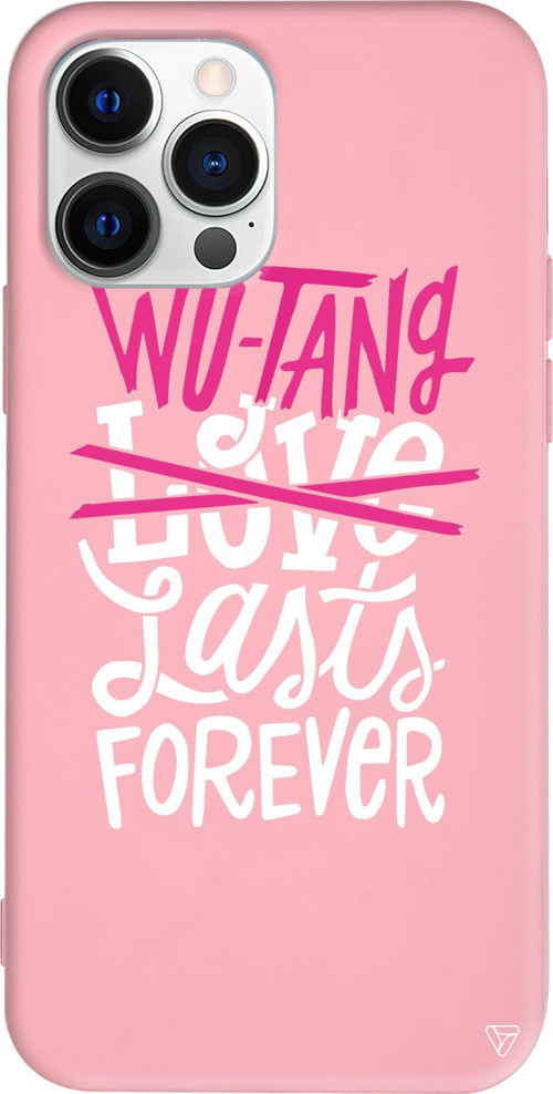 iPhone 15 Pro Uyumlu Pembe Renkli Silikon Wu-Tang Telefon Kılıfı