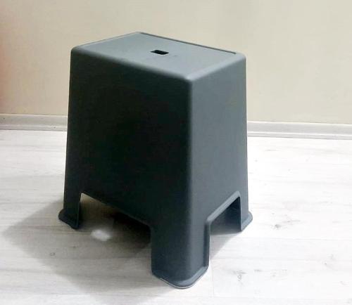 Büyük Boy Banyo Taburesi Çok amaçlı Tabure Antrasit Siyah-481