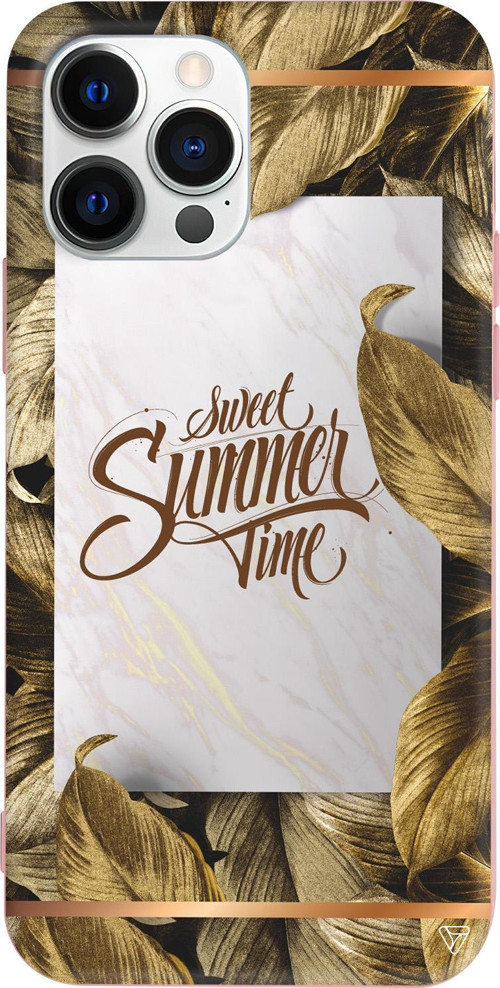 iPhone 15 Pro Uyumlu Pembe Renkli Silikon Sweet Summer Telefon Kılıfı