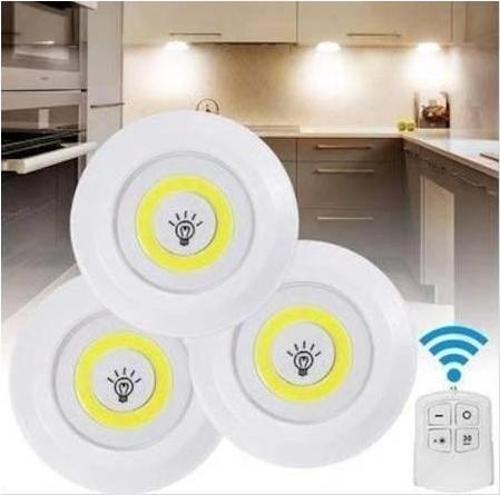 Uzaktan Kumandalı Pilli üçlü Spot Led Lamba Güçlü Beyaz Işık-1ADET