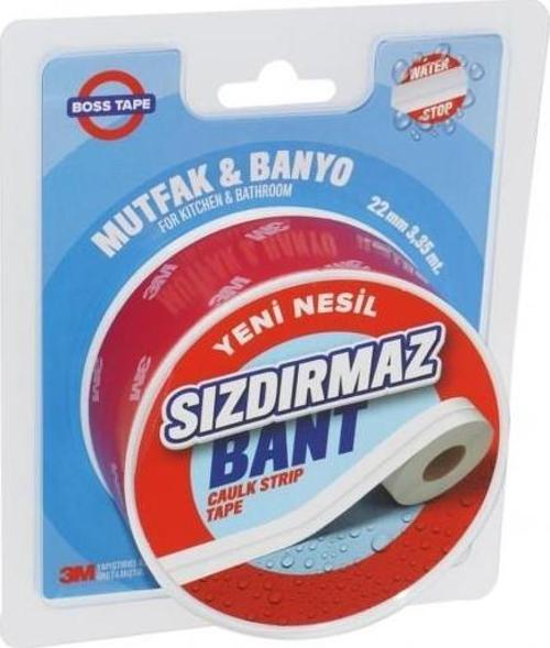 Su Sızdırmaz Bant Mutfak Lavabo Pencere Tezgah Sızdırmazlık Bandı 22mmX3,35 MT 1Adet
