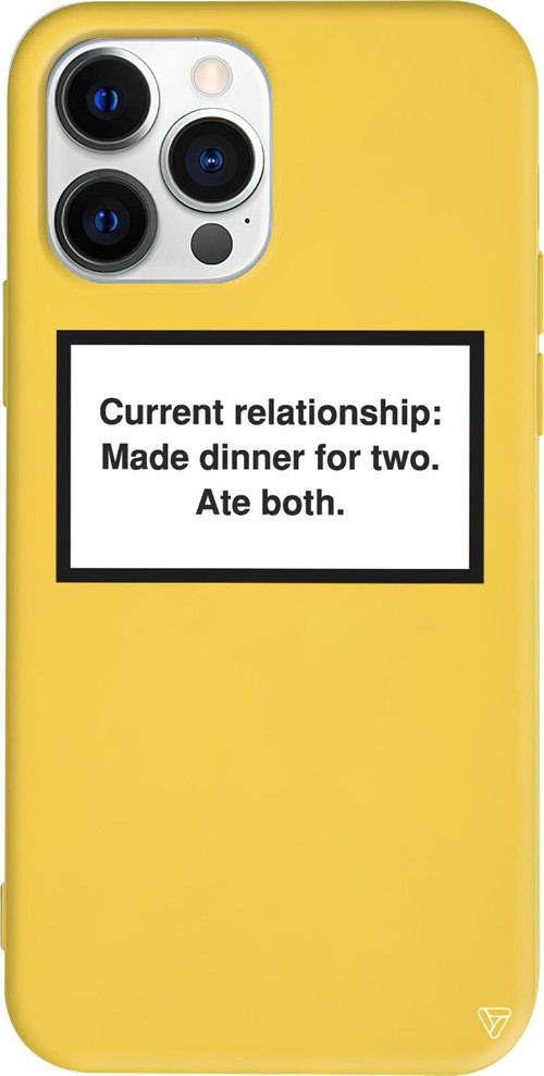 iPhone 15 Pro Uyumlu Sarı Renkli Current relationship: Made dinner for two. Ate both.