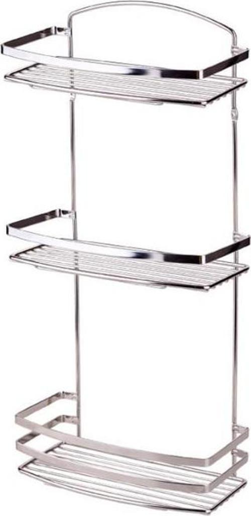 Üç Katlı Paslanmaz Çelik Banyo Rafı Mat İnox 15Yıl Garanti BK086SS