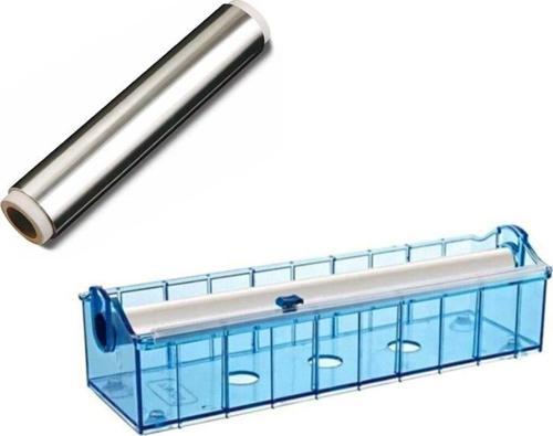 Sanayi Tip Uzun Metraj Alüminyum Folyo30X110Mt 14Mikron+Folyoluk Kesim Aparatlı