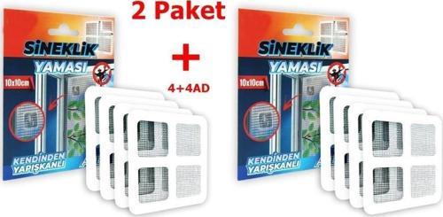 Sineklik Yaması Sineklik Tamir Bantı Kendinden Yapışkanlı 10x10cm 4Ad X2 Paket