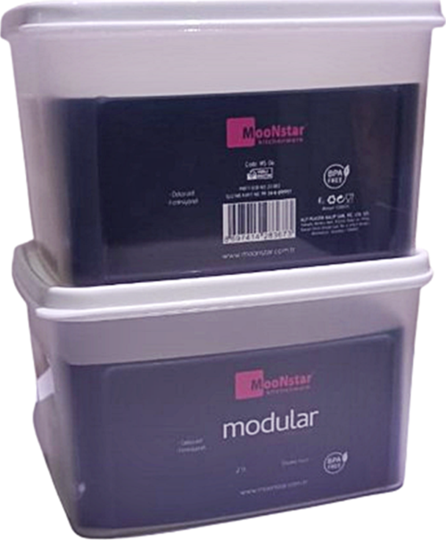 Moonstar Süzgeçli Peynir Saklama Kabı 2 Lt X 2ADET BPA FREE-MS06