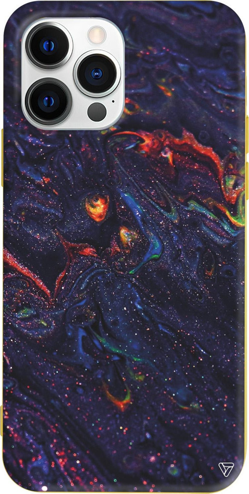 iPhone 15 Pro Uyumlu Sarı Renkli Silikon Cosmos 2 Telefon Kılıfı