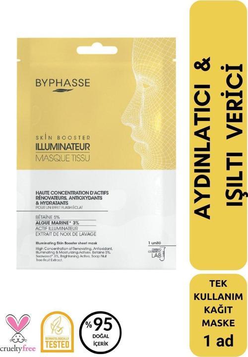 Aydınlatıcı ve Işıltı Verici Skin Booster Kağıt Yüz Maskesi 1ad