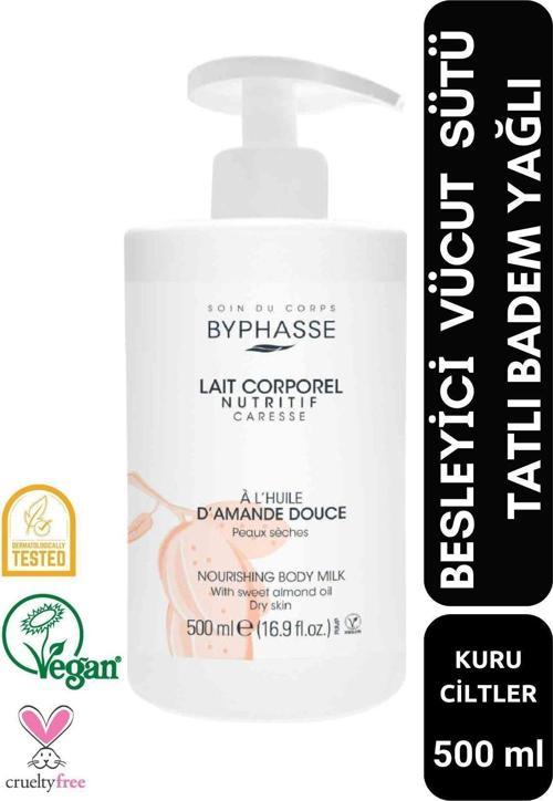 Tatlı Badem Yağlı Besleyici Vücut Sütü Pratik Pompalı Ambalaj 500ml