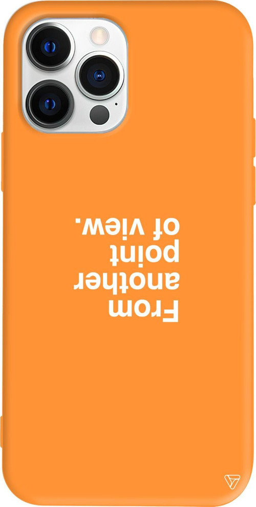 iPhone 15 Pro Uyumlu Turuncu Renkli Silikon Another Point Telefon Kılıfı