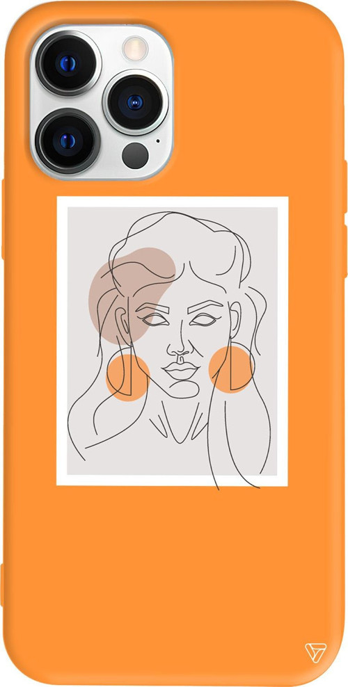 iPhone 15 Pro Uyumlu Turuncu Renkli Silikon Orange Earrings Telefon Kılıfı