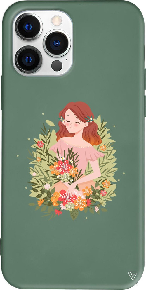 iPhone 15 Pro Uyumlu Yeşil Renkli Silikon Bloom and Feel Telefon Kılıfı