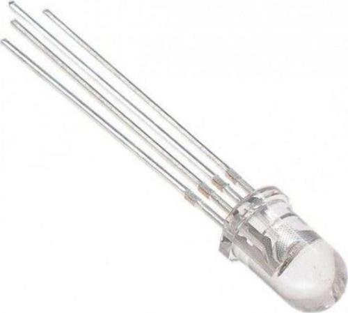 5 Adet - RGB Led 5mm Şeffaf Katot 4 Bacaklı Katod Arduino Raspberry