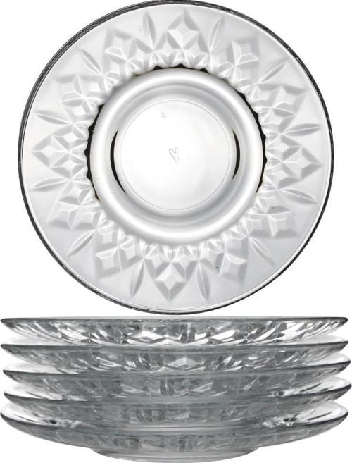 odin cam çay tabak 6 lı çay tabağı kristal görünümlü bardak altı