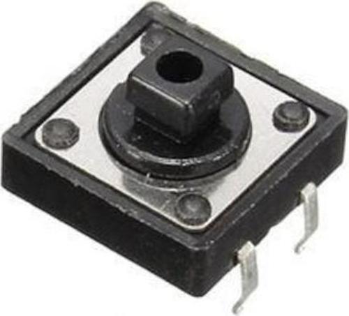 5 Adet 12x12x7.3mm 4 Pinli Siyah Push On Off Buton - Tact Switch