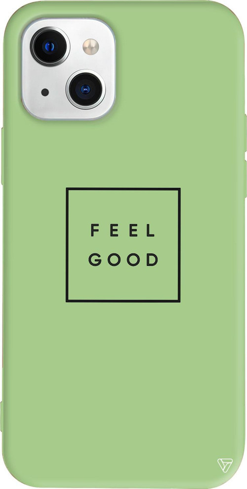 iPhone 15 Uyumlu Açık Yeşil Renkli Silikon Feel Good Mottolar Koleksiyonu Telefon Kılıfı