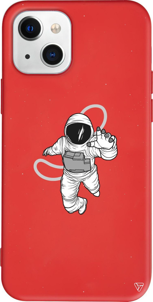 iPhone 15 Uyumlu Kırmızı Renkli Silikon Touch Space Koleksiyonu Telefon Kılıfı