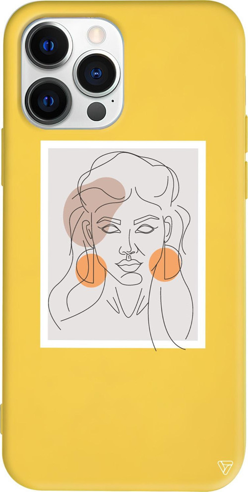 iPhone 15 Pro Uyumlu Sarı Renkli Silikon Orange Earrings Telefon Kılıfı