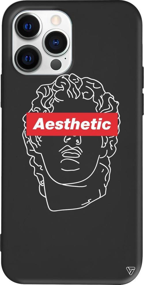 iPhone 15 Pro Uyumlu Siyah Renkli Silikon Aesthetic  Telefon Kılıfı