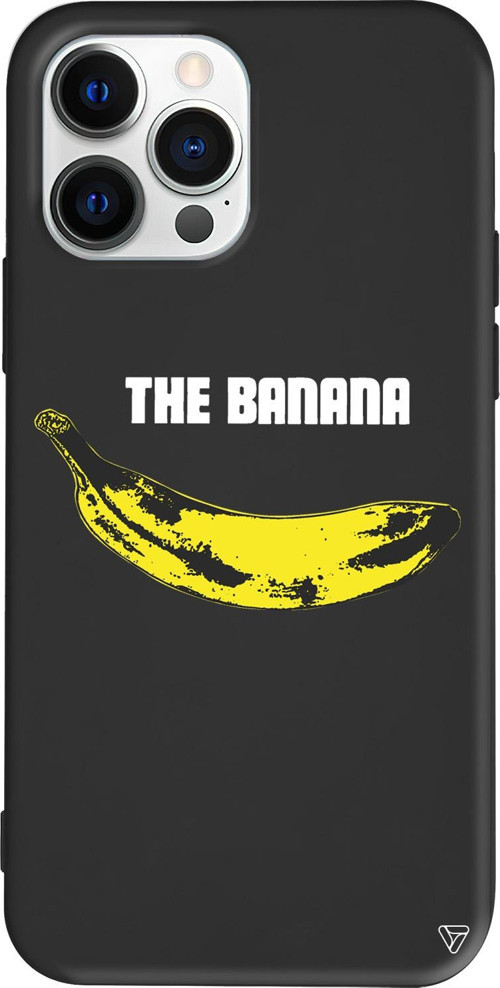 iPhone 15 Pro Uyumlu Siyah Renkli Silikon Andy Warhol Banana Telefon Kılıfı
