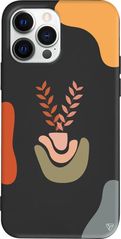 iPhone 15 Pro Uyumlu Siyah Renkli Silikon Basic Shape Abstract Koleksiyonu Telefon Kılıfı