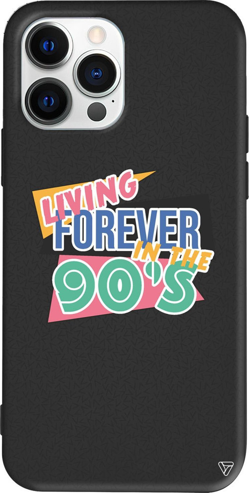 iPhone 15 Pro Uyumlu Siyah Renkli Silikon Living Forever Telefon Kılıfı