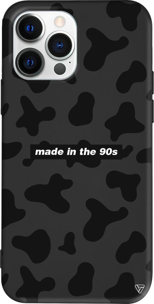 iPhone 15 Pro Uyumlu Siyah Renkli Silikon Made in the 90s Telefon Kılıfı