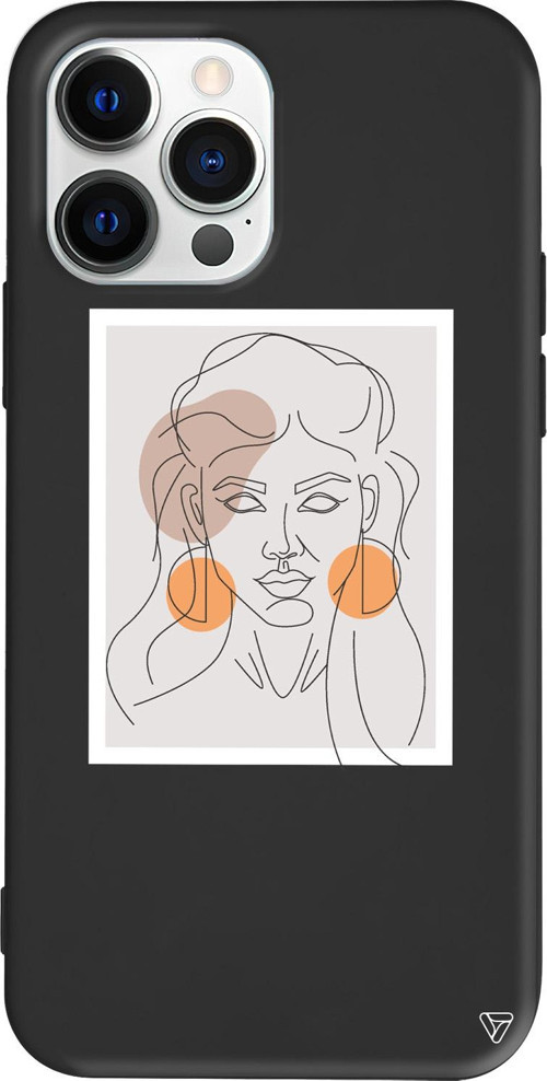 iPhone 15 Pro Uyumlu Siyah Renkli Silikon Orange Earrings Telefon Kılıfı