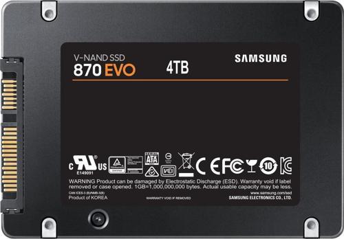 4TB 870 Evo 560MB-530MB-s Sata 2.5" SSD (MZ-77E4T0BW)